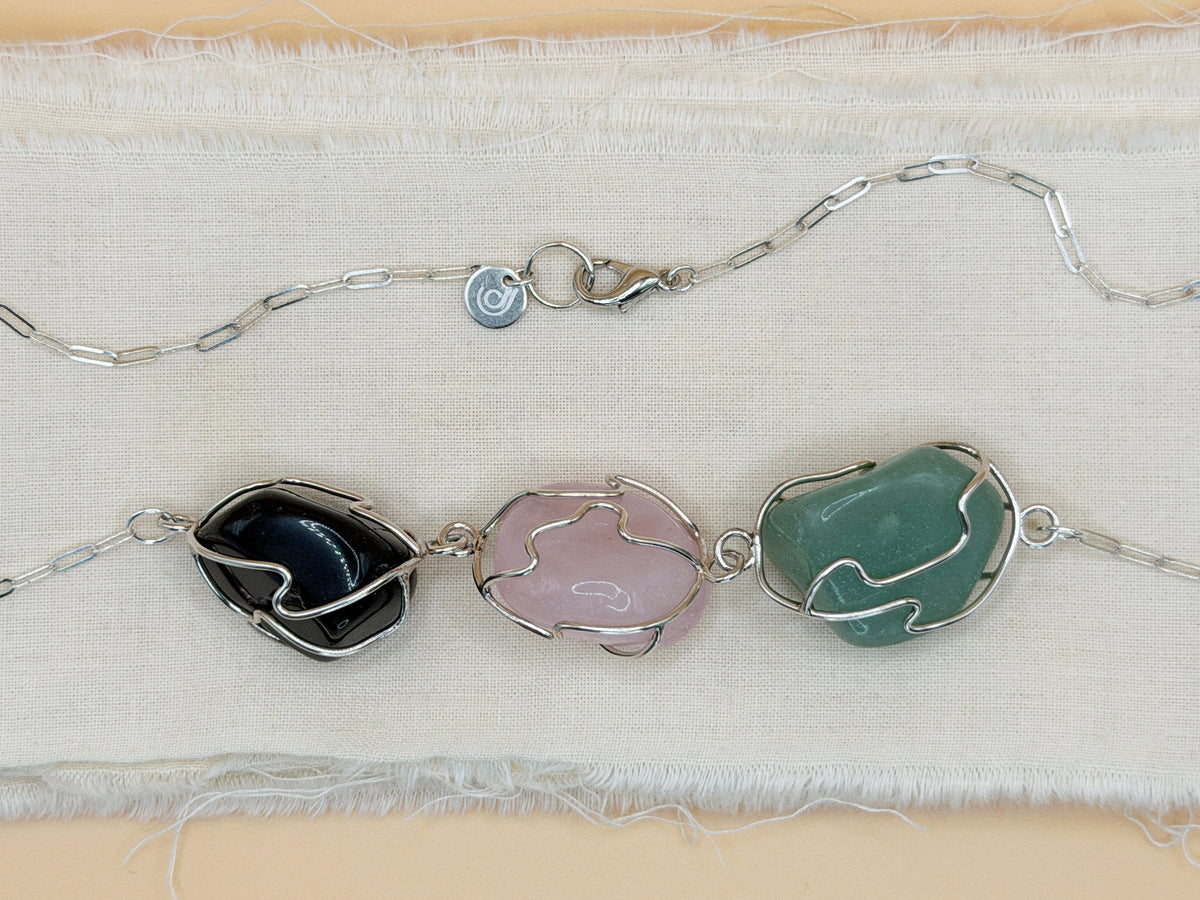 Triple Cage Necklace