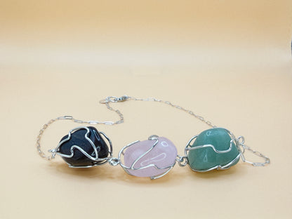 Triple Cage Necklace