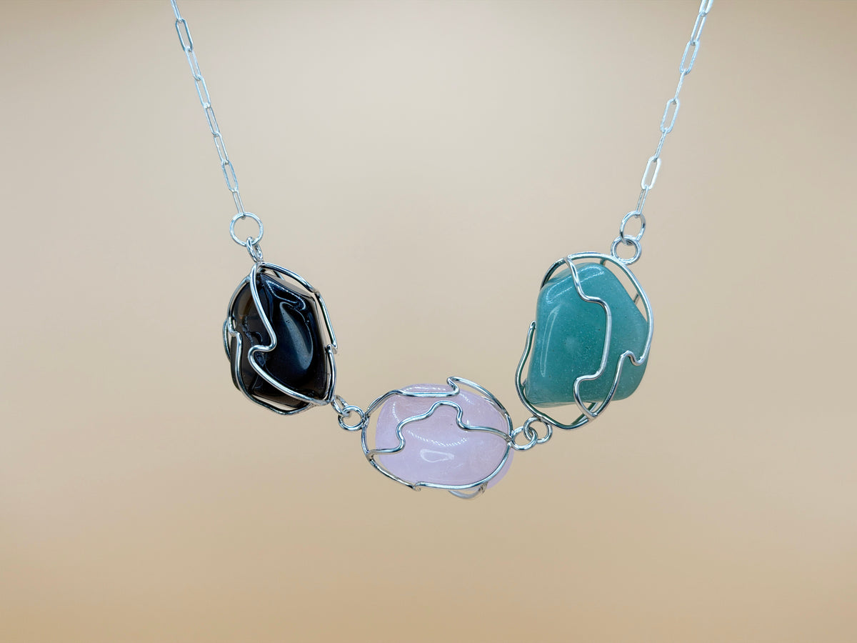 Triple Cage Necklace