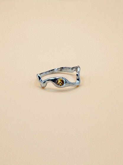Wavy Stone Ring