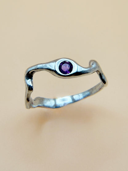 Wavy Stone Ring