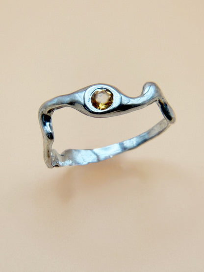 Wavy Stone Ring