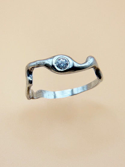Wavy Stone Ring